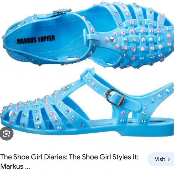 Markus Lupfer Jelly Rhinestone Sandal- Y2K 90s ShopBop NWT never worn size 40 - Picture 5 of 6